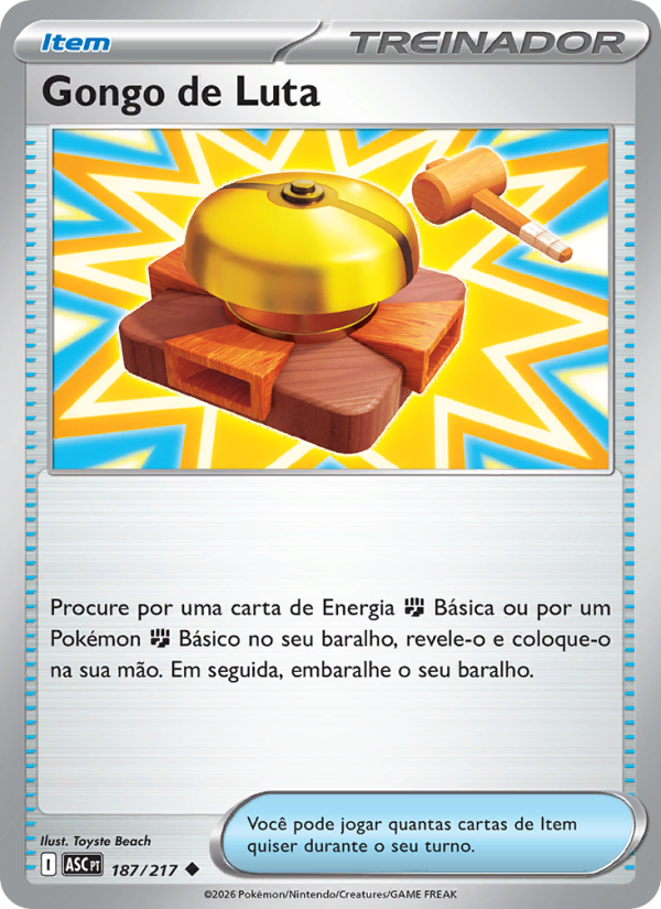 Gongo de Luta 187 — Heróis Excelsos (Portuguese Pokémon TCG card)
