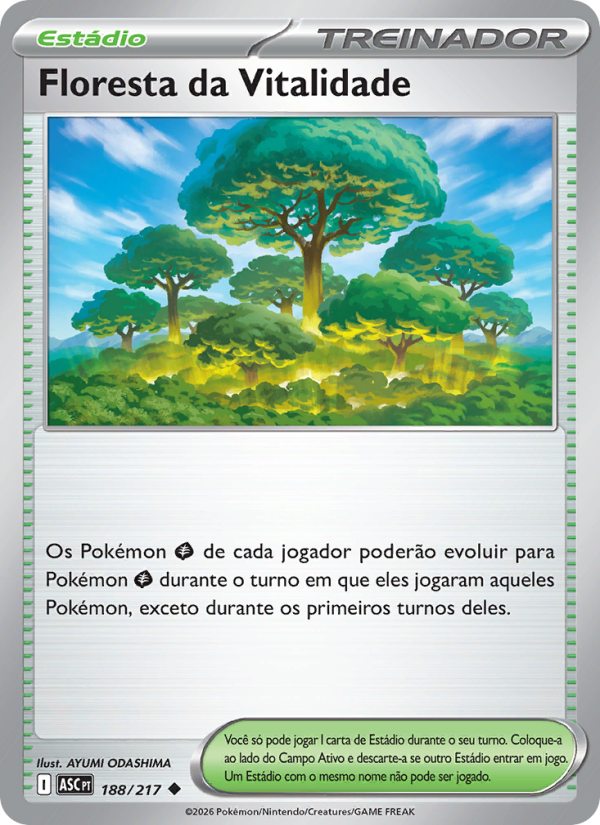 Floresta da Vitalidade 188 — Heróis Excelsos (Portuguese Pokémon TCG card)