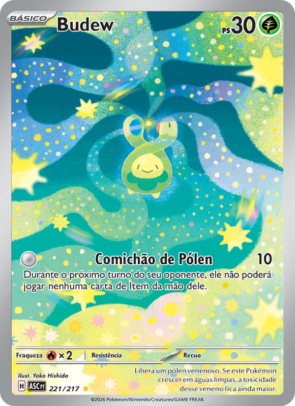 Budew 221 — Heróis Excelsos (Portuguese Pokémon TCG card)