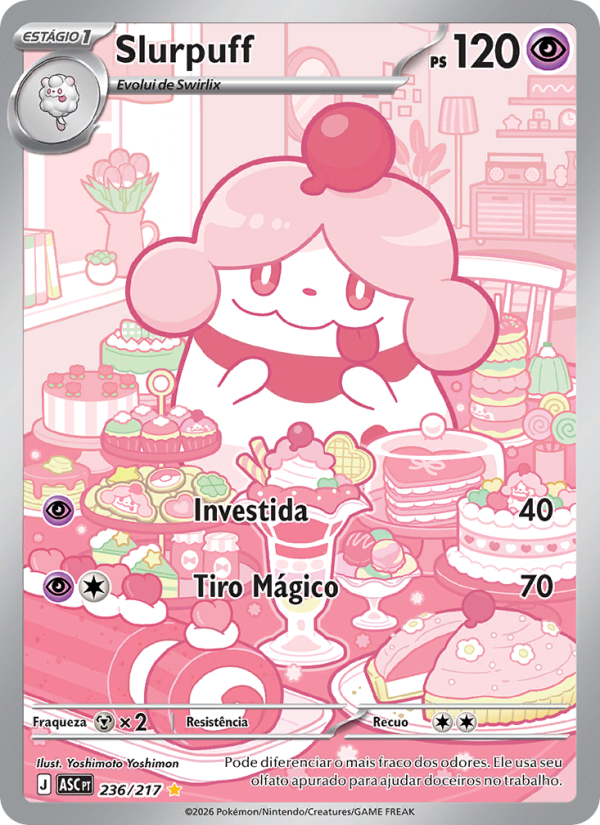 Slurpuff 236 — Heróis Excelsos (Portuguese Pokémon TCG card)