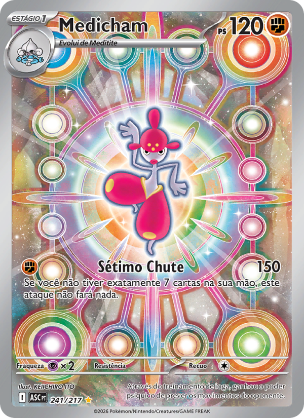 Medicham 241 — Heróis Excelsos (Portuguese Pokémon TCG card)