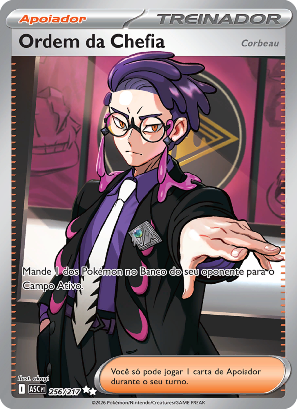 Ordem da Chefia 256 — Heróis Excelsos (Portuguese Pokémon TCG card)