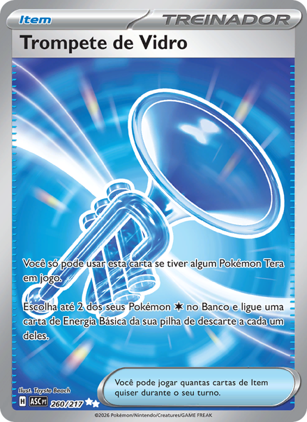 Trompete de Vidro 260 — Heróis Excelsos (Portuguese Pokémon TCG card)