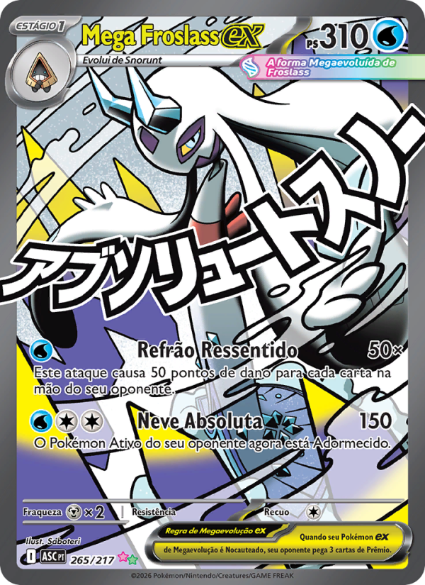Mega Froslass ex 265 — Heróis Excelsos (Portuguese Pokémon TCG card)