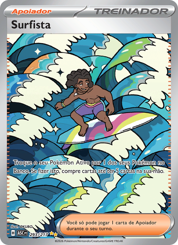 Surfista 293 — Heróis Excelsos (Portuguese Pokémon TCG card)