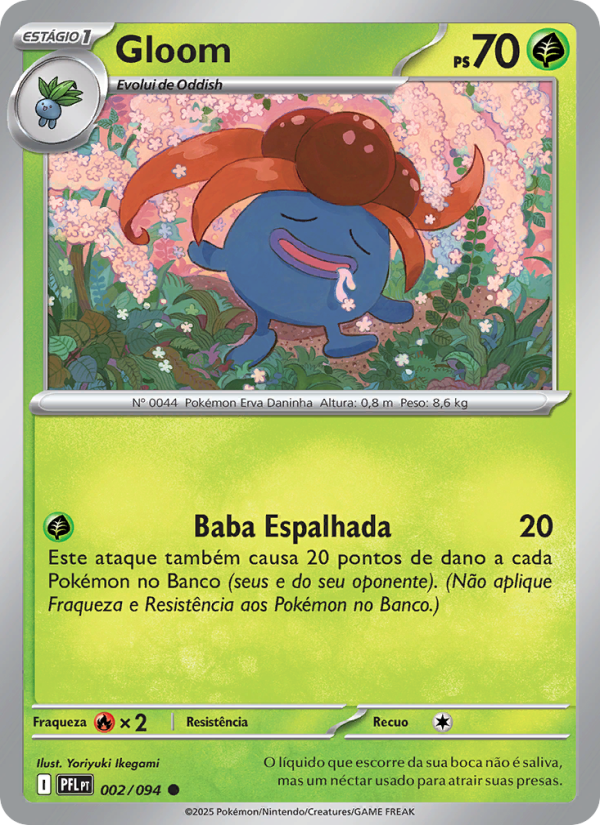 Gloom 002 — Fogo Fantasmagórico (Portuguese Pokémon TCG card)