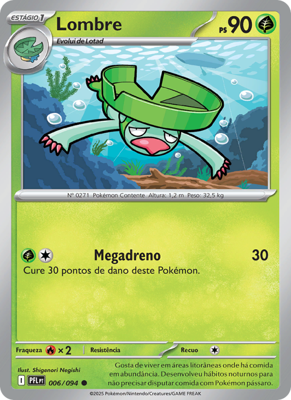 Lombre 006 — Fogo Fantasmagórico (Portuguese Pokémon TCG card)