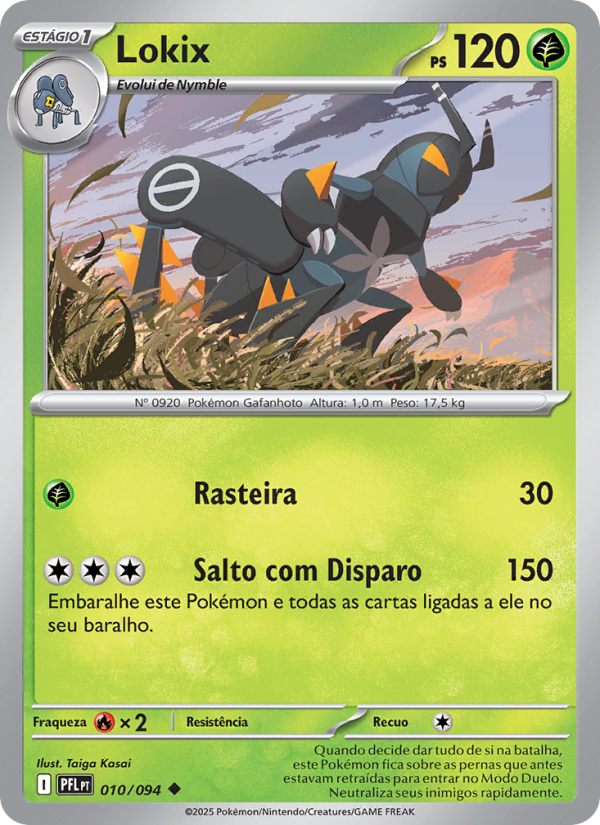 Lokix 010 — Fogo Fantasmagórico (Portuguese Pokémon TCG card)