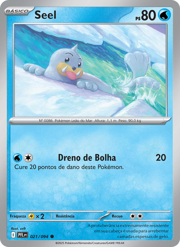 Seel 021 — Fogo Fantasmagórico (Portuguese Pokémon TCG card)