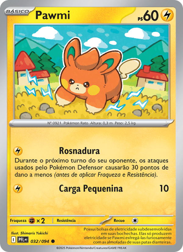 Pawmi 032 — Fogo Fantasmagórico (Portuguese Pokémon TCG card)