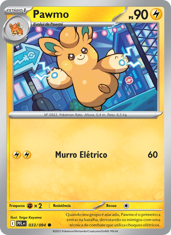 Pawmo 033 — Fogo Fantasmagórico (Portuguese Pokémon TCG card)