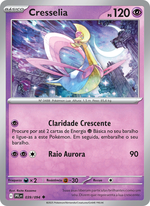 Cresselia 039 — Fogo Fantasmagórico (Portuguese Pokémon TCG card)