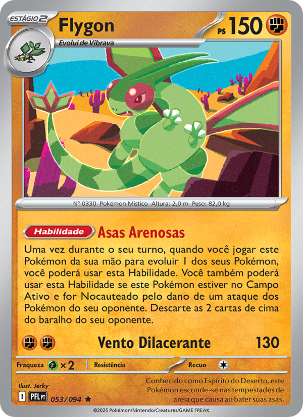 Flygon 053 — Fogo Fantasmagórico (Portuguese Pokémon TCG card)