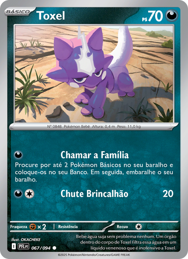 Toxel 067 — Fogo Fantasmagórico (Portuguese Pokémon TCG card)