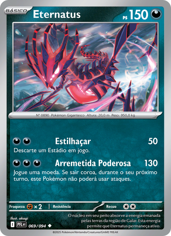 Eternatus 069 — Fogo Fantasmagórico (Portuguese Pokémon TCG card)