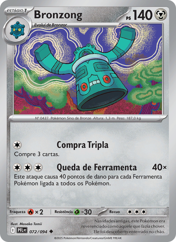 Bronzong 072 — Fogo Fantasmagórico (Portuguese Pokémon TCG card)