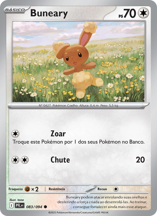 Buneary 083 — Fogo Fantasmagórico (Portuguese Pokémon TCG card)