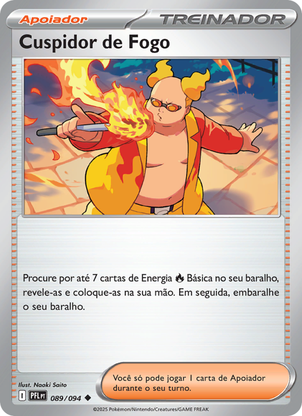 Cuspidor de Fogo 089 — Fogo Fantasmagórico (Portuguese Pokémon TCG card)