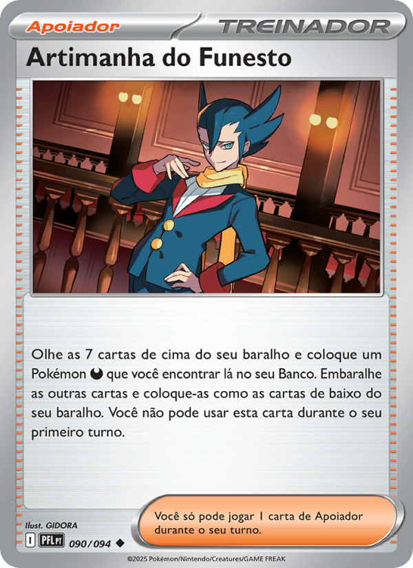Artimanha do Funesto 090 — Fogo Fantasmagórico (Portuguese Pokémon TCG card)