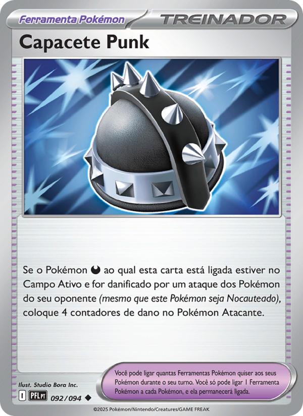 Capacete Punk 092 — Fogo Fantasmagórico (Portuguese Pokémon TCG card)