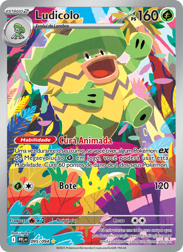 Ludicolo 095 — Fogo Fantasmagórico (Portuguese Pokémon TCG card)