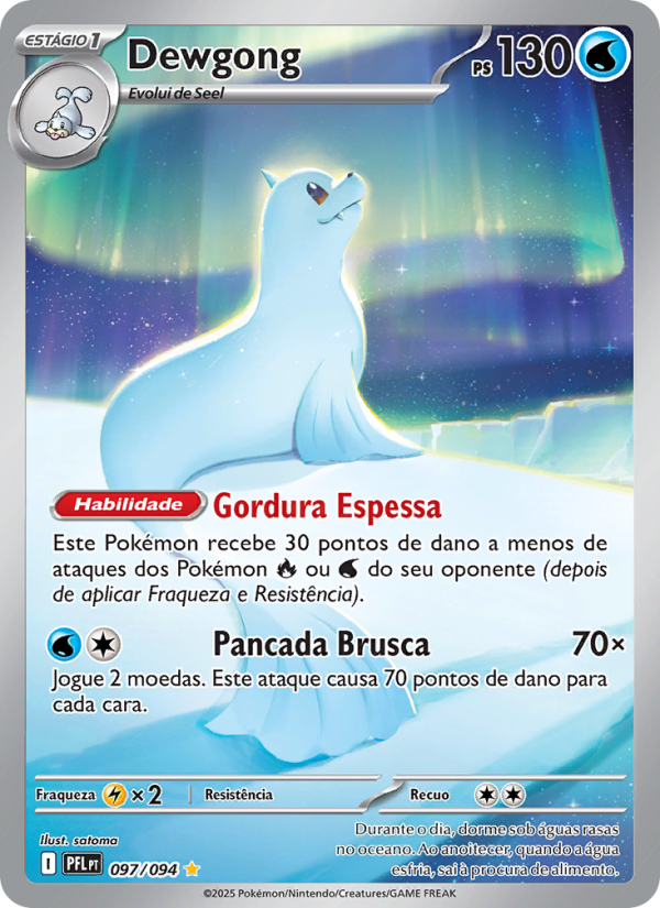 Dewgong 097 — Phantasmal Flames (Portuguese Pokémon TCG card)