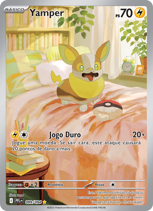 Yamper 099 — Phantasmal Flames (Portuguese Pokémon TCG card)