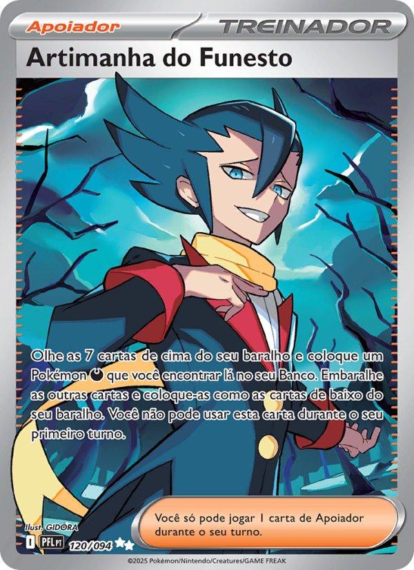 Artimanha do Funesto 120 — Fogo Fantasmagórico (Portuguese Pokémon TCG card)