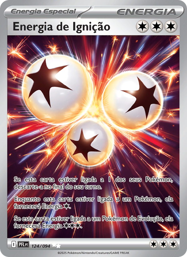 Energia de Ignição 124 — Fogo Fantasmagórico (Portuguese Pokémon TCG card)