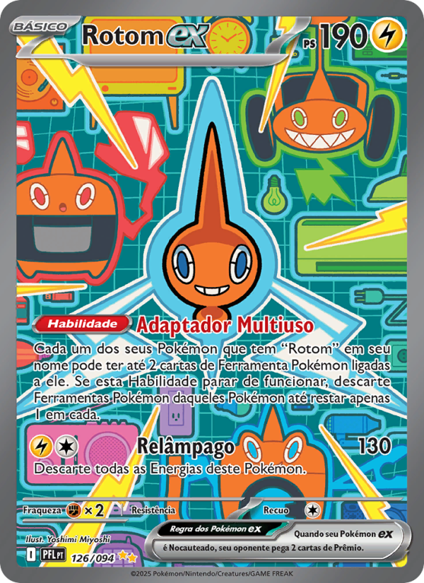 Rotom ex 126 — Fogo Fantasmagórico (Portuguese Pokémon TCG card)