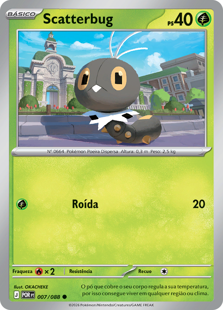 Scatterbug 007 — Equilíbrio Perfeito (Portuguese Pokémon TCG card)