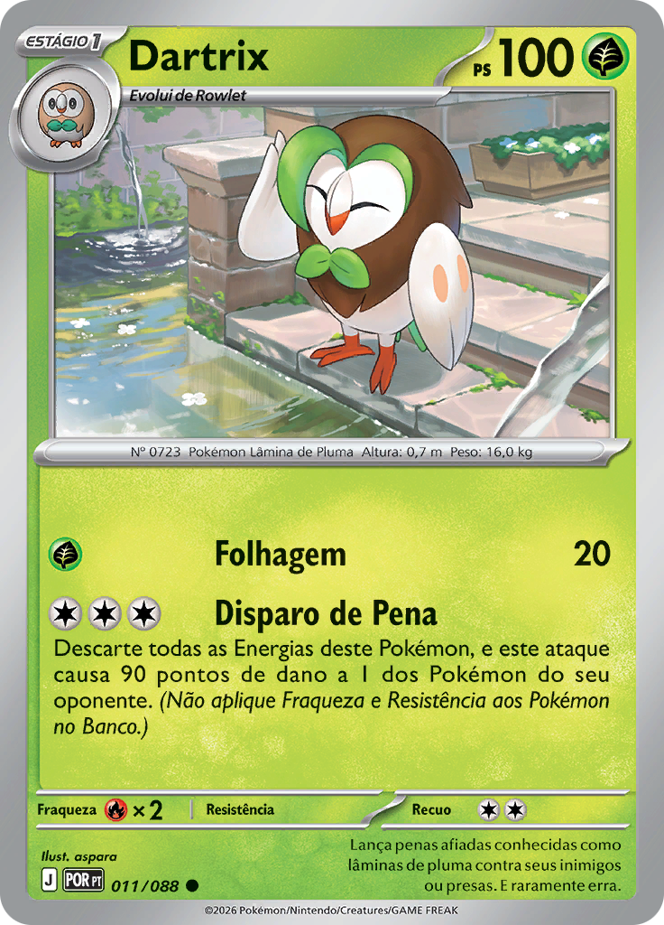 Dartrix 011 — Equilíbrio Perfeito (Portuguese Pokémon TCG card)