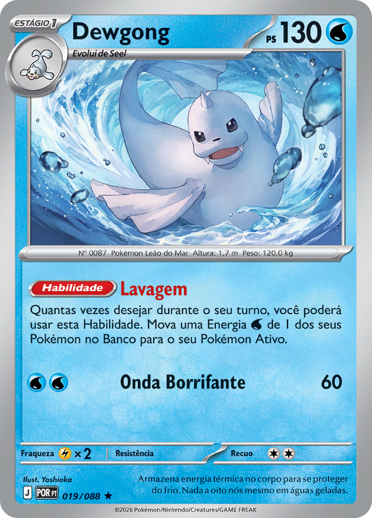 Dewgong 019 — Equilíbrio Perfeito (Portuguese Pokémon TCG card)