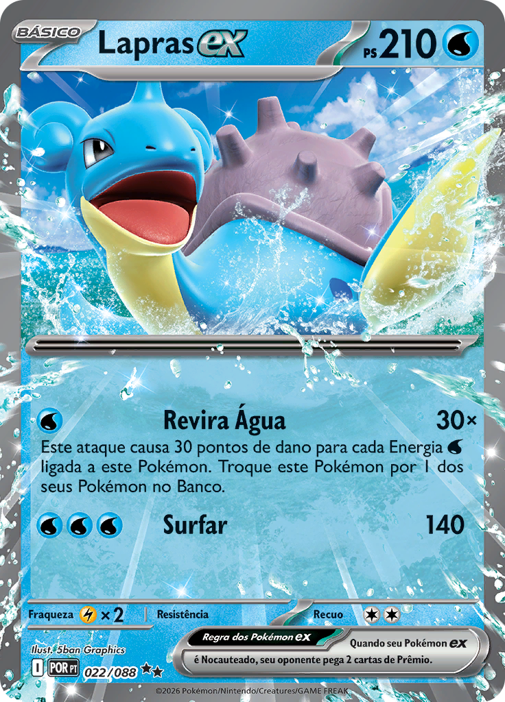 Lapras ex 022 — Equilíbrio Perfeito (Portuguese Pokémon TCG card)