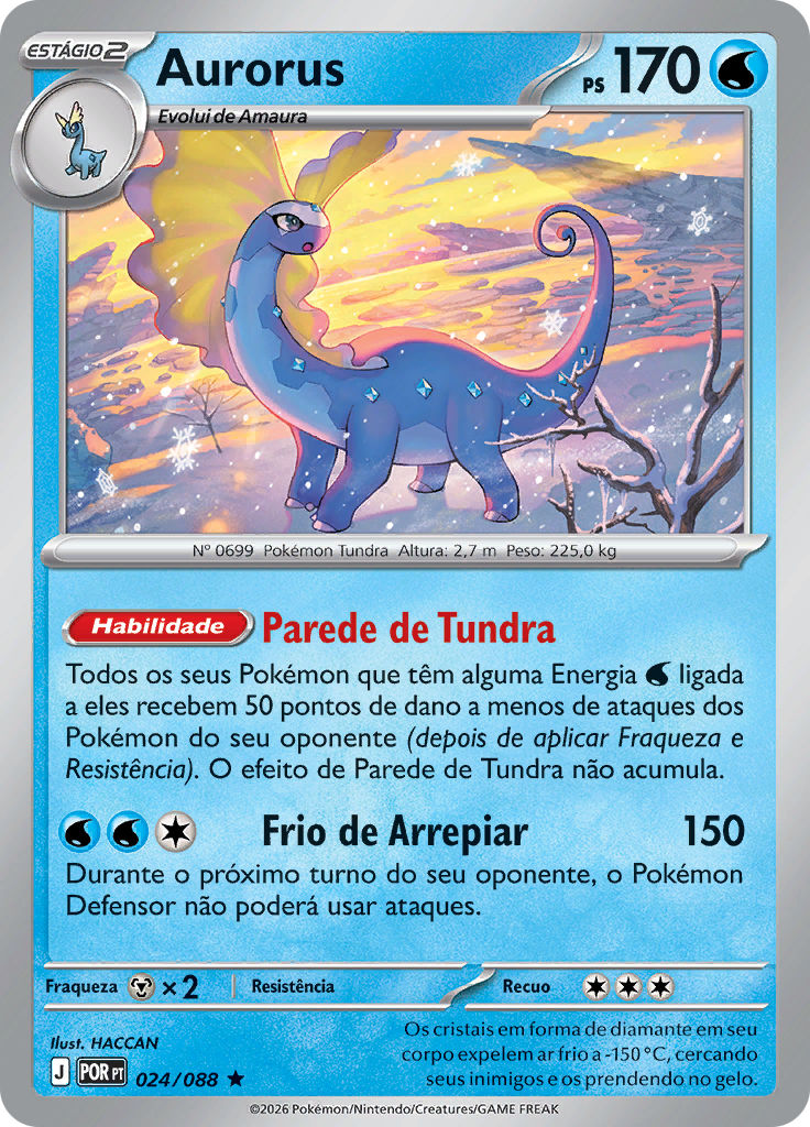 Aurorus 024 — Equilíbrio Perfeito (Portuguese Pokémon TCG card)