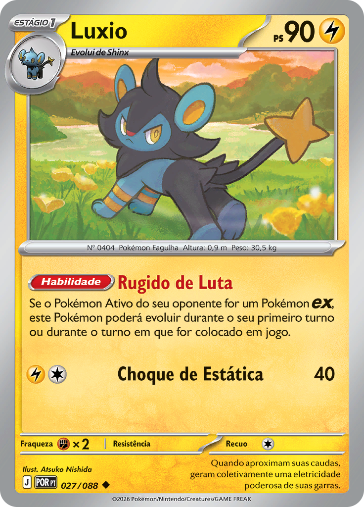Luxio 027 — Equilíbrio Perfeito (Portuguese Pokémon TCG card)