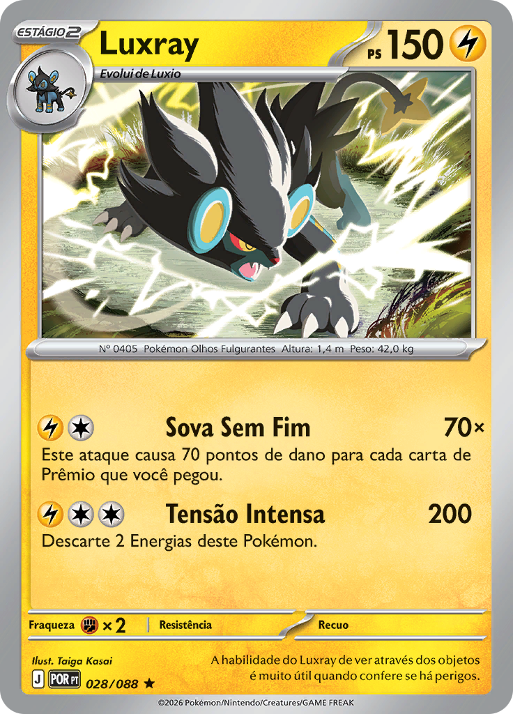 Luxray 028 — Equilíbrio Perfeito (Portuguese Pokémon TCG card)