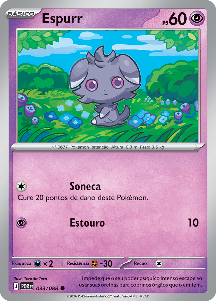 Espurr 033 — Equilíbrio Perfeito (Portuguese Pokémon TCG card)