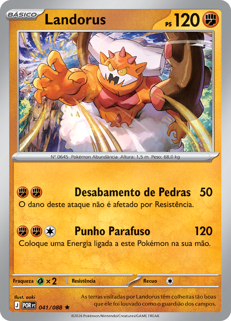 Landorus 041 — Equilíbrio Perfeito (Portuguese Pokémon TCG card)