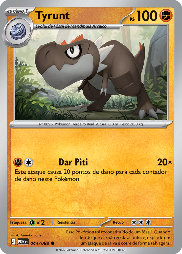 Tyrunt 044 — Equilíbrio Perfeito (Portuguese Pokémon TCG card)