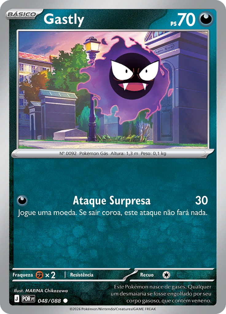 Gastly 048 — Equilíbrio Perfeito (Portuguese Pokémon TCG card)