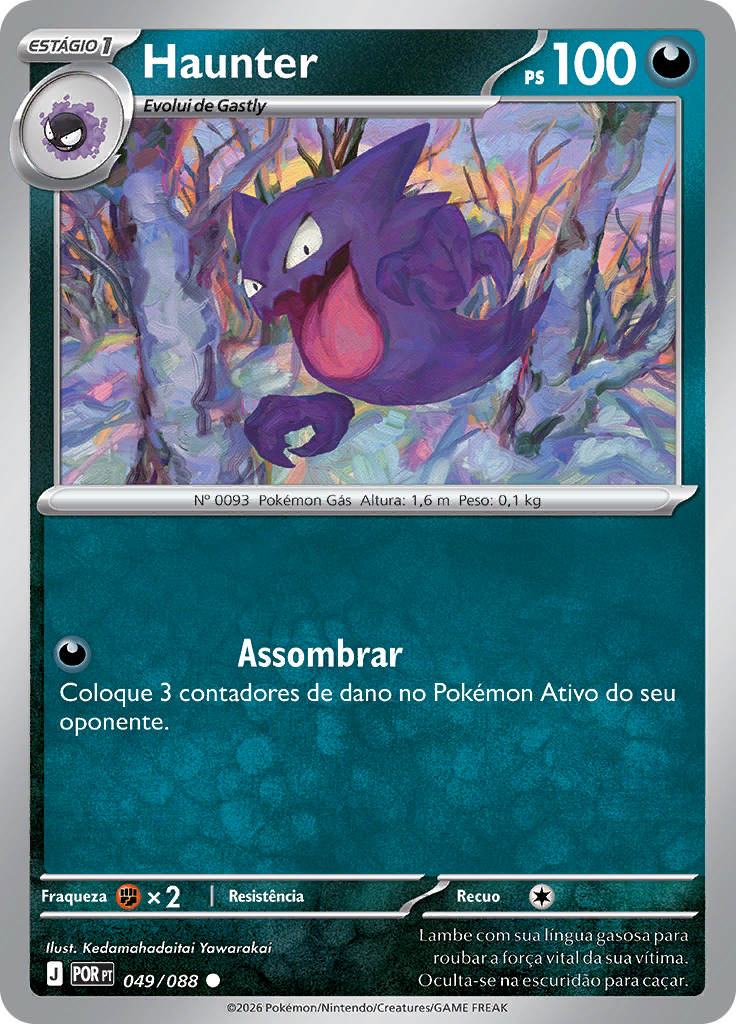 Haunter 049 — Equilíbrio Perfeito (Portuguese Pokémon TCG card)