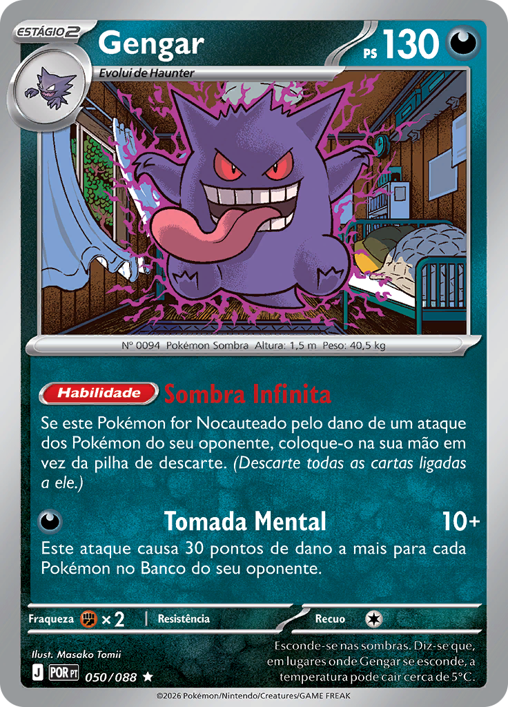 Gengar 050 — Equilíbrio Perfeito (Portuguese Pokémon TCG card)