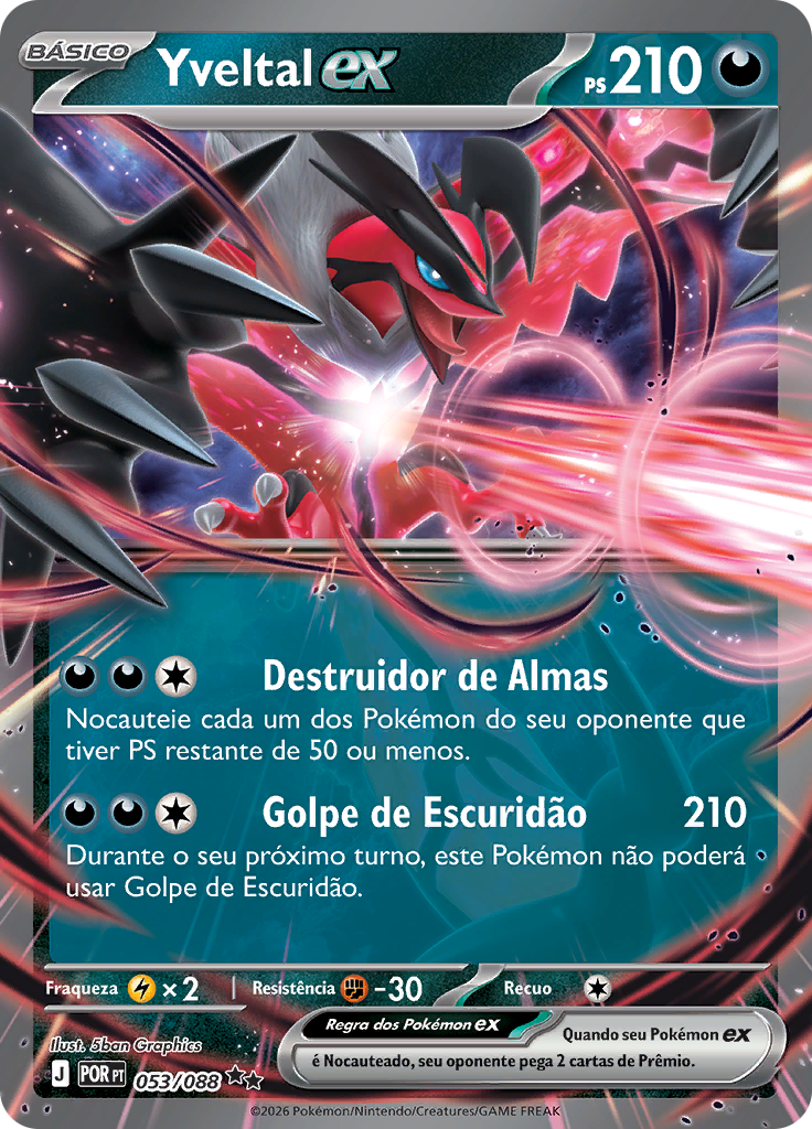 Yveltal ex 053 — Equilíbrio Perfeito (Portuguese Pokémon TCG card)