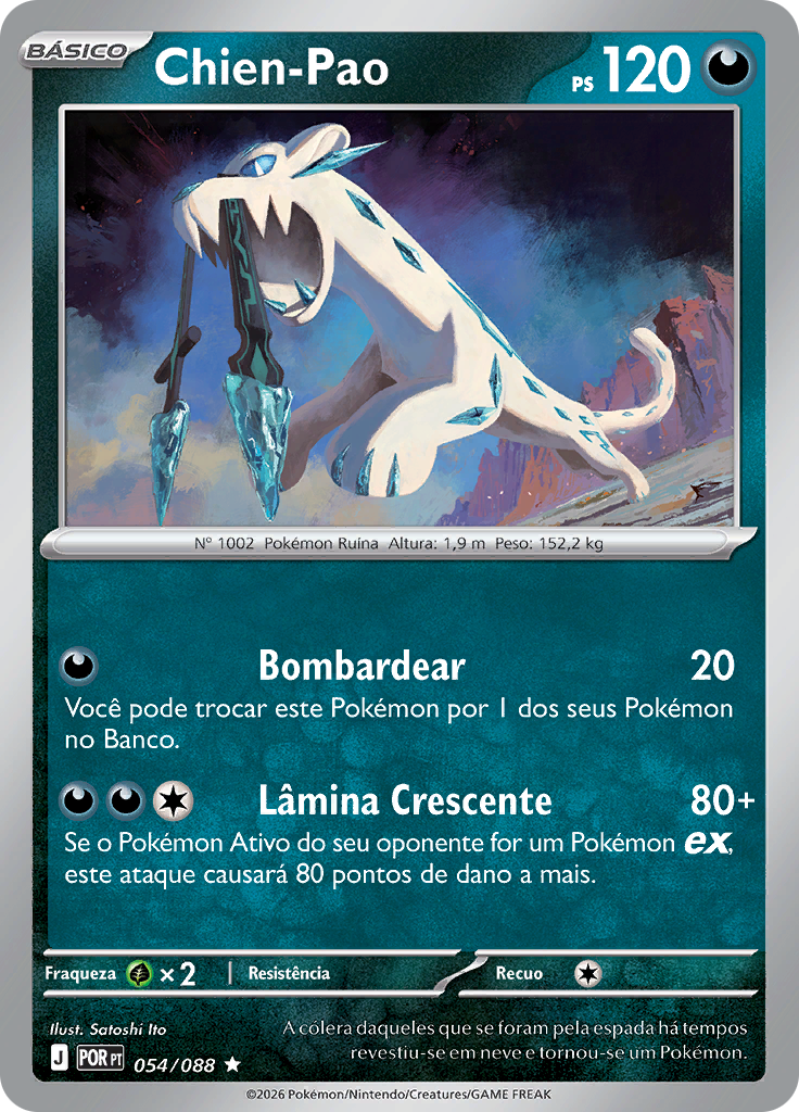 Chien-Pao 054 — Equilíbrio Perfeito (Portuguese Pokémon TCG card)