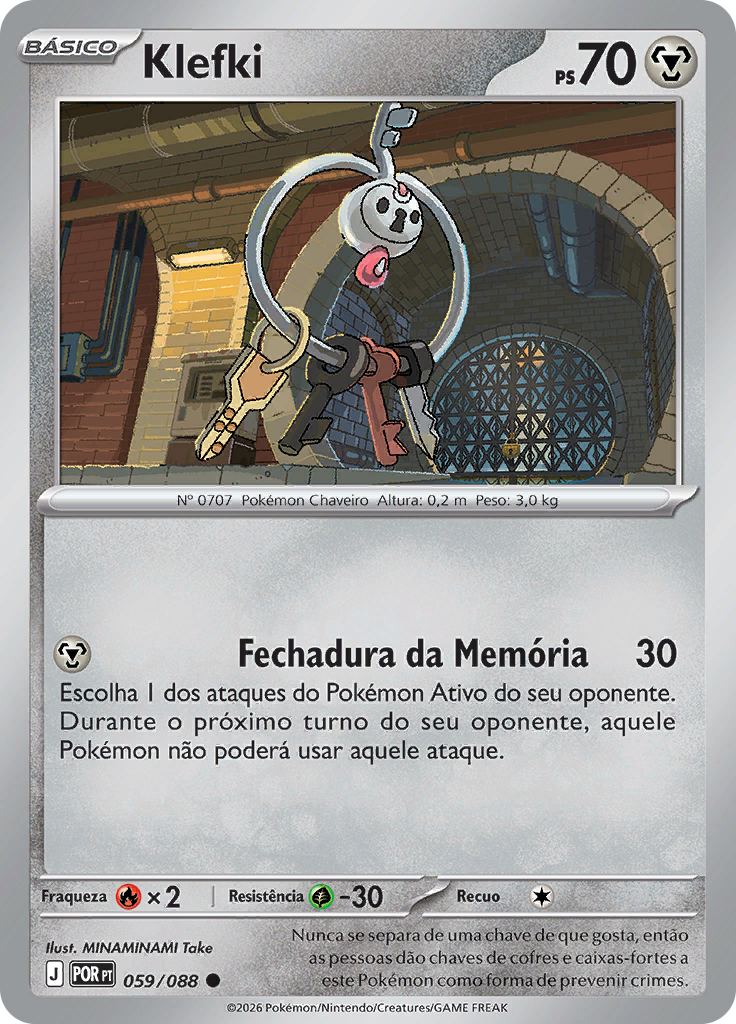 Klefki 059 — Equilíbrio Perfeito (Portuguese Pokémon TCG card)