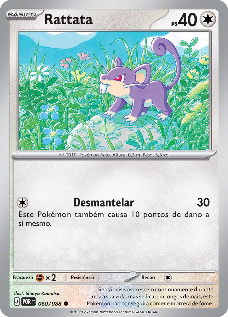 Rattata 060 — Equilíbrio Perfeito (Portuguese Pokémon TCG card)