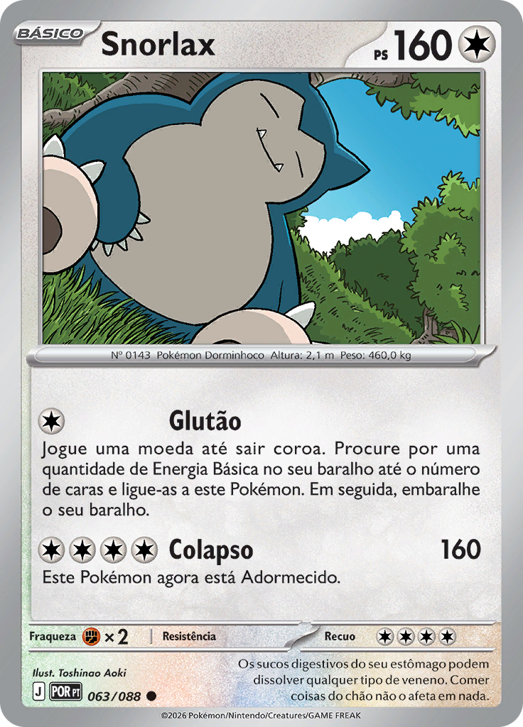 Snorlax 063 — Equilíbrio Perfeito (Portuguese Pokémon TCG card)