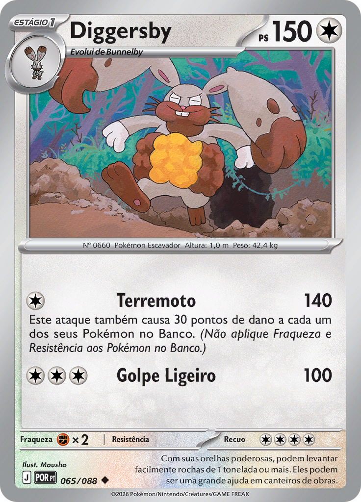 Diggersby 065 — Equilíbrio Perfeito (Portuguese Pokémon TCG card)