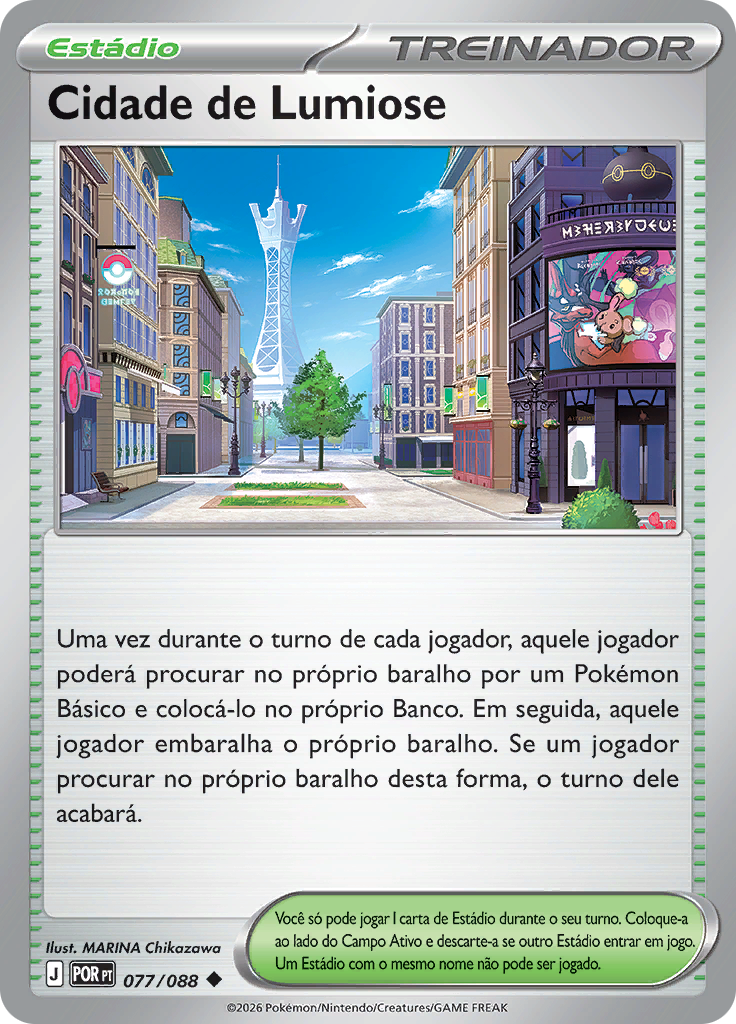 Cidade de Lumiose 077 — Equilíbrio Perfeito (Portuguese Pokémon TCG card)